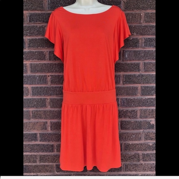 Banana Republic Orange Silk Dress - Picture 2 of 8